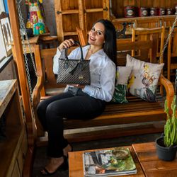 BOLSA MÉDIA TRANVERSAL MARROM -VINLENE - BMTMV-61 - VINLENE