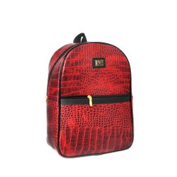 MOCHILA GRANDE FEMININA CROCO VERMELHA-VINLENE - ... - VINLENE