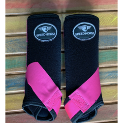 Caneleira Dianteira Speed Horse Preto/Rosa - C29 - VIP WESTERN
