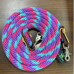 Rédea de Nylon Weaver Leather - Roxo/Azul/Rosa - 2... - VIP WESTERN