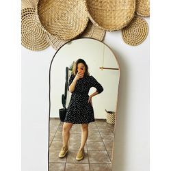 VESTIDO POÁ GOLA ALTA 36 AO 40 - 3841 - Vista História Brechó