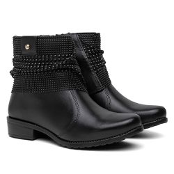 BOTA COTURNO FEMININO VITIELLO PRETO - VITIELLO