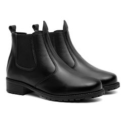 BOTINA CHELSEA FEMININA VITIELLO PRETO - VITIELLO