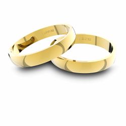 Alianças em Ouro 18k amarelo (3.50 mm de largura) - AL-009 - VIU GOLD