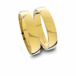 Alianças em Ouro 18k amarelo (3.80 mm de largura) - AL-011 - VIU GOLD