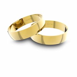 Alianças em Ouro 18k amarelo (4.50 mm de largura) - AL-015 - VIU GOLD