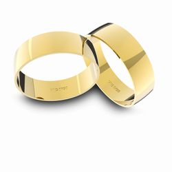 Alianças em Ouro 18k amarelo (5.70 mm de largura) - AL-022 - VIU GOLD