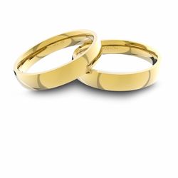 Alianças em Ouro 18K amarelo Anatômicas (4.00 mm de largura) - ANT-011... - VIU GOLD