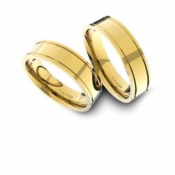 Alianças em Ouro 18K amarelo Anatômicas (5.50 mm de largura) - ARR-005... - VIU GOLD