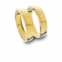 Alianças em Ouro 18k amarelo (4.00 mm de largura) - ARR-008 - VIU GOLD