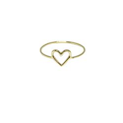Anel Coração em Ouro 18k - Tamanho Pequeno - AN-169 - VIU GOLD