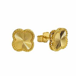 Brinco Trevo em Ouro 18K Amarelo - B-115 - VIU GOLD