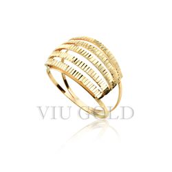 Anel trabalhado em ouro 18k amarelo - AN-113 - VIU GOLD