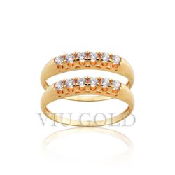 Aparador em ouro 18k amarelo com Diamante sintético - AP-008 - VIU GOLD