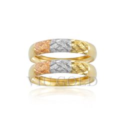 Aparador trabalhado em ouro 18k amarelo, branco e rose - AP-012 - VIU GOLD