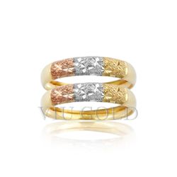 Aparador trabalhado em ouro 18k amarelo, branco, e rose - AP-016 - VIU GOLD