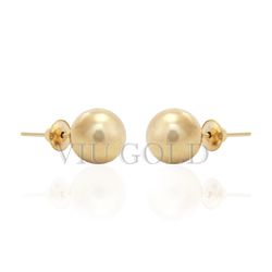 Brinco bola em ouro 18k amarelo de 7.0 mm - BI-026 - VIU GOLD