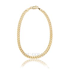 Pulseira em ouro 18K com elo Groumet - PU-006 - VIU GOLD