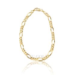 Pulseira em ouro 18K com elo Groumet 3 x 1 - PU-007 - VIU GOLD