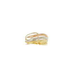 Anel em ouro 18k - Anel amarelo, branco e rose - AN-158 - VIU GOLD