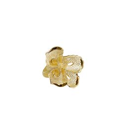 Anel em ouro 18k - Anel rendado amarelo - AN-160 - VIU GOLD