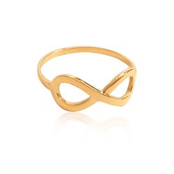 Anel em Ouro 18k amarelo símbolo Infinito - AN-154 - VIU GOLD