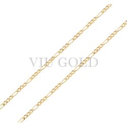 Corrente 3x1 de 60cm em ouro 18k amarelo - CR-012 - VIU GOLD