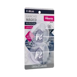 GANCHO MÁGICO 2 PEÇAS PLÁSTICO PR2585 - ATLAS... - VIVA COR TINTAS