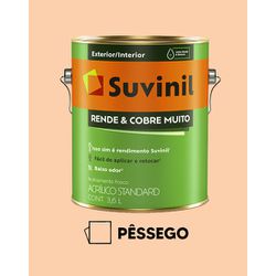 Tinta Rende e Cobre Muito Suvinil - Pêssego -... - VIVA COR TINTAS