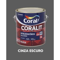 Esmalte Sintético Brilhante Coralit - Cinza E... - VIVA COR TINTAS