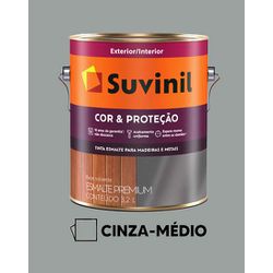 Esmalte Cor & Proteção Brilhante - Cinza-médi... - VIVA COR TINTAS