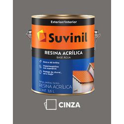 Resina Acrílica Base Água Suvinil - Cinza - V... - VIVA COR TINTAS