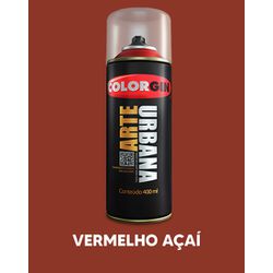 Spray Arte Urbana 400ml - Vermelho Açaí - 206... - VIVA COR TINTAS