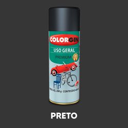 Spray Uso Geral Colorgin - Preto - 12345 - VIVA COR TINTAS