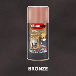 Spray Metallik 190ml Colorgin - Bronze - 2362 - VIVA COR TINTAS