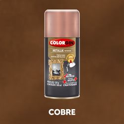 Spray Metallik 190ml Colorgin - Cobre - 22791 - VIVA COR TINTAS