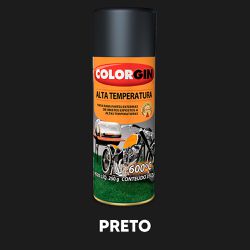 Spray Alta Temperatura Colorgin - Preto - 119... - VIVA COR TINTAS