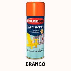 Spray Esmalte Sintético Colorgin - Branco - 1... - VIVA COR TINTAS