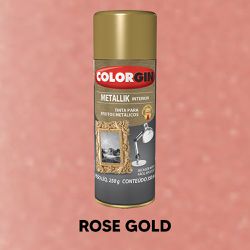 Spray Metallik 350ml Colorgin - Rose Gold - 2... - VIVA COR TINTAS