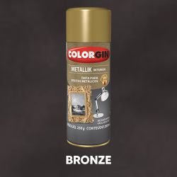 Spray Metallik 350ml Colorgin - Bronze - 122... - VIVA COR TINTAS