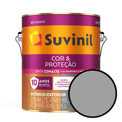 Esmalte Cor & Proteção Brilhante - Cinza-médi... - VIVA COR TINTAS