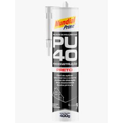 Adesivo Selante PU40 Preto 400g Mundial Prime... - VIVA COR TINTAS