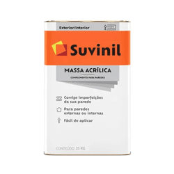 MASSA ACRÍLICA 25KG (LATA) SUVINIL - 22168 - VIVA COR TINTAS