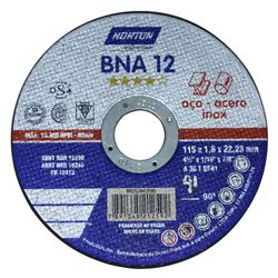 DISCO CORTE 114,3X1,6X22,22 BNA 12 - NORTON -... - VIVA COR TINTAS
