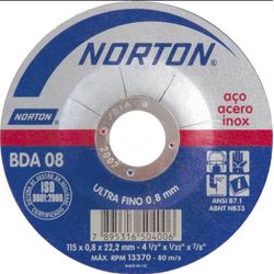 DISCO DE CORTE BDA 08 114,3X0,8X22,2 - NORTON... - VIVA COR TINTAS