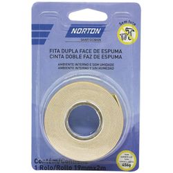 Fita Dupla Face Espuma 19mm x 2m Norton Alta ... - VIVA COR TINTAS