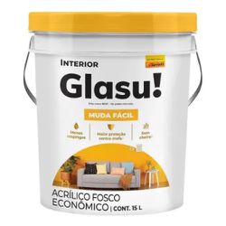 Tinta Acrílica Fosca Branca 15L Balde Muda Fá... - VIVA COR TINTAS