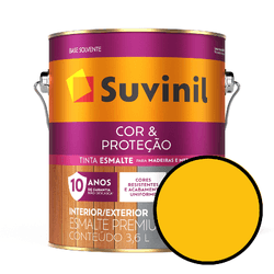 Esmalte Cor & Proteção Brilhante - Amarelo-ou... - VIVA COR TINTAS