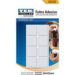 Feltro Quadrado 20mm Branco Tekbond Cartela 1... - VIVA COR TINTAS