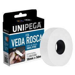 Fita Veda Rosca 18mm x 50m UniPega Vedação Hi... - VIVA COR TINTAS